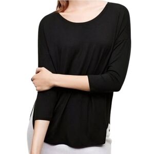 Aritzia Babaton Norris Shirt Slouchy Comfy Women S Witchy Soft Black Round Hem